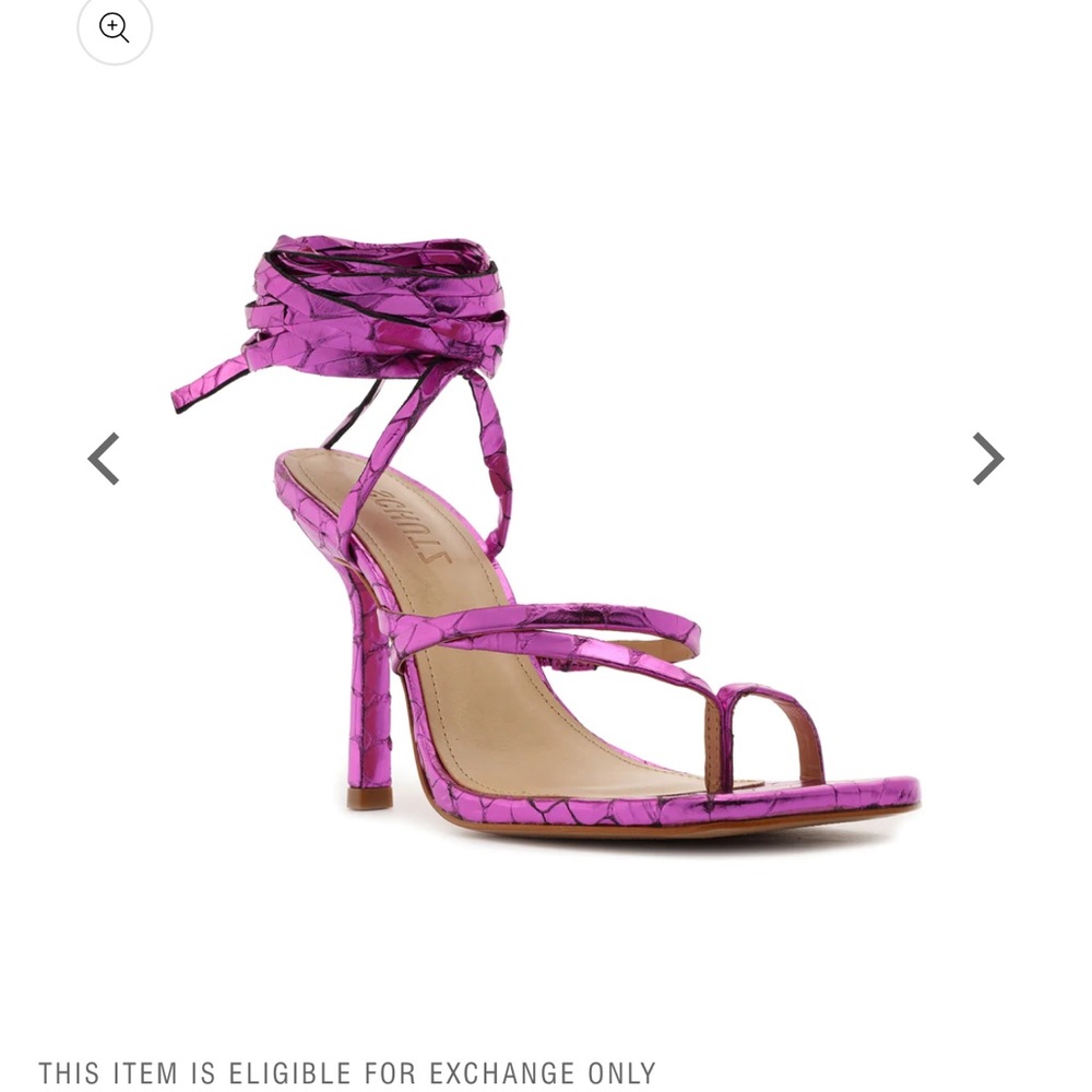Schutz Metallic Strappy Heel